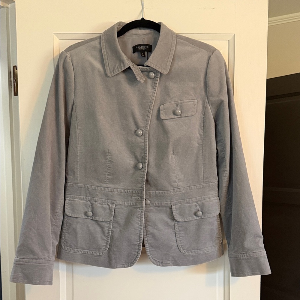 Talbots Gray Velvet Jacket for Women